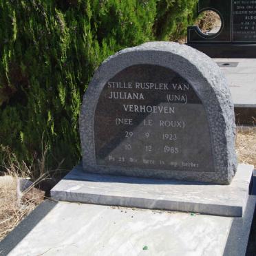VERHOEVEN Juliana nee le ROUX 1923-1985