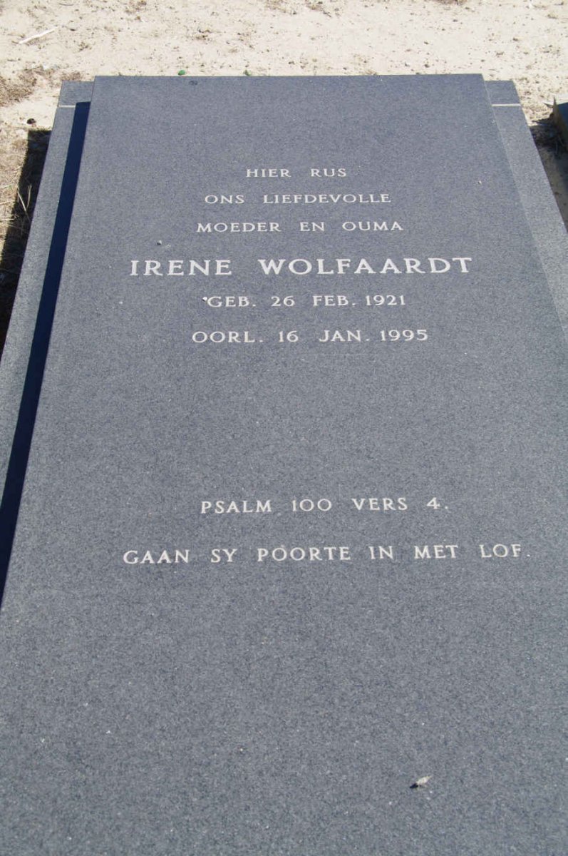 WOLFAARDT Irene 1921-1995