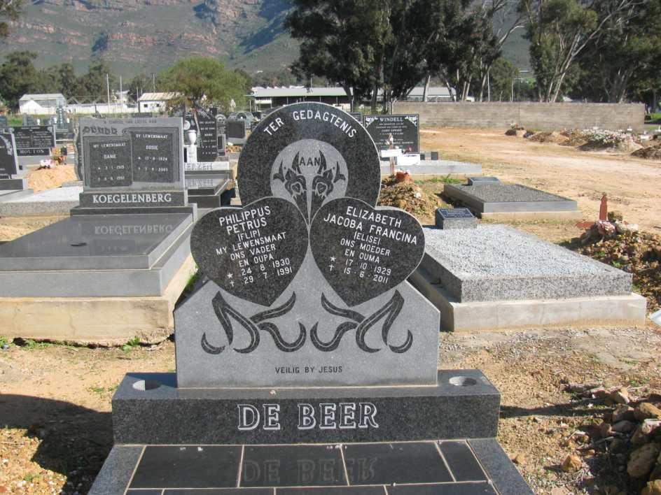 BEER Philippus Petrus, de 1930-1991 &amp; Elizabeth Jacoba Francina 1929-2011
