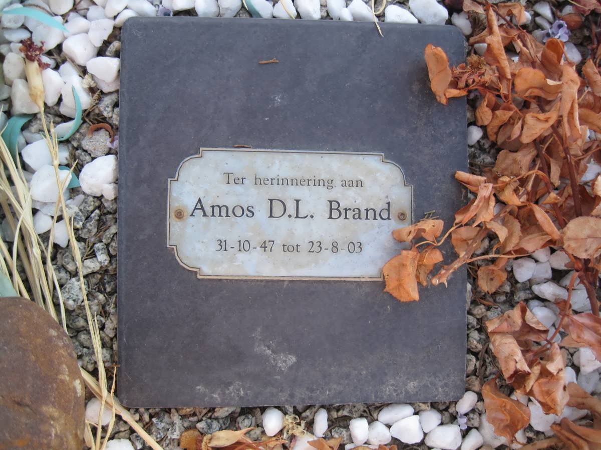 BRAND Amos D.L. 1947-2003