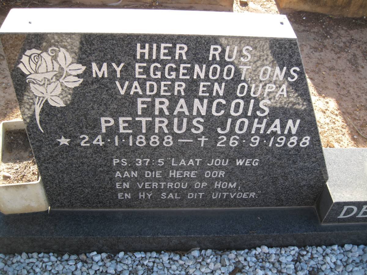 GOEDE Francois Petrus Johan, de 1888-1988