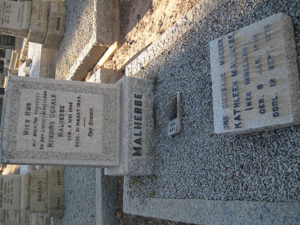 MALHERBE Hendrik Schalk 1888-1943 &amp; Kathleen IMMELMAN 1896-1979