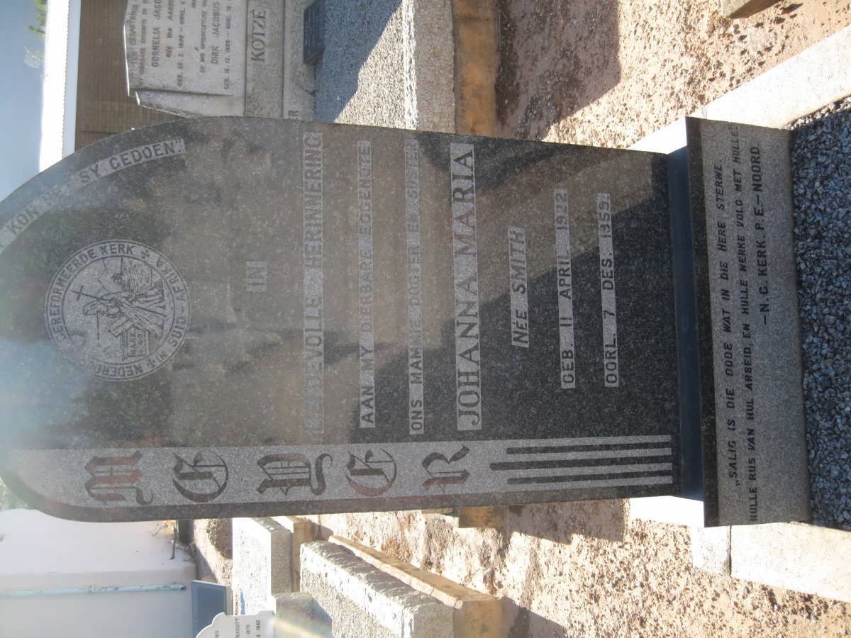 MEYER Johanna Maria  nee SMITH 1922-1959