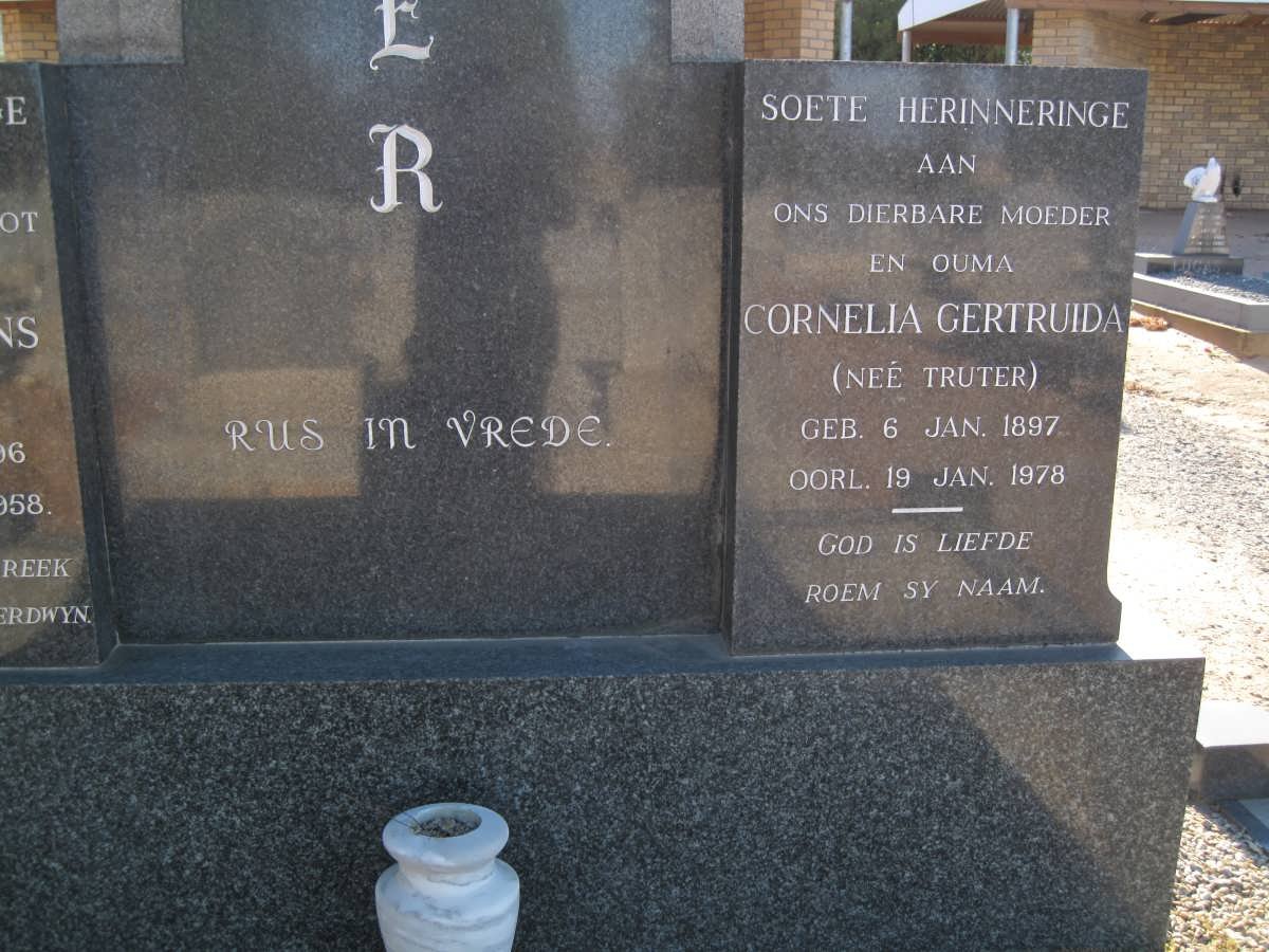 VISSER Cornelia Gertruida TRUTER 1897-1978