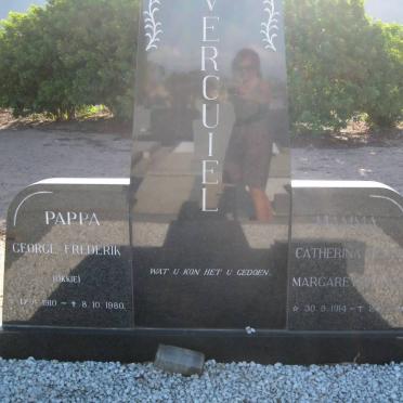 VERCUIEL George Frederik 1910-1980 &amp; Catherina Helena Margaretha 1914-1980