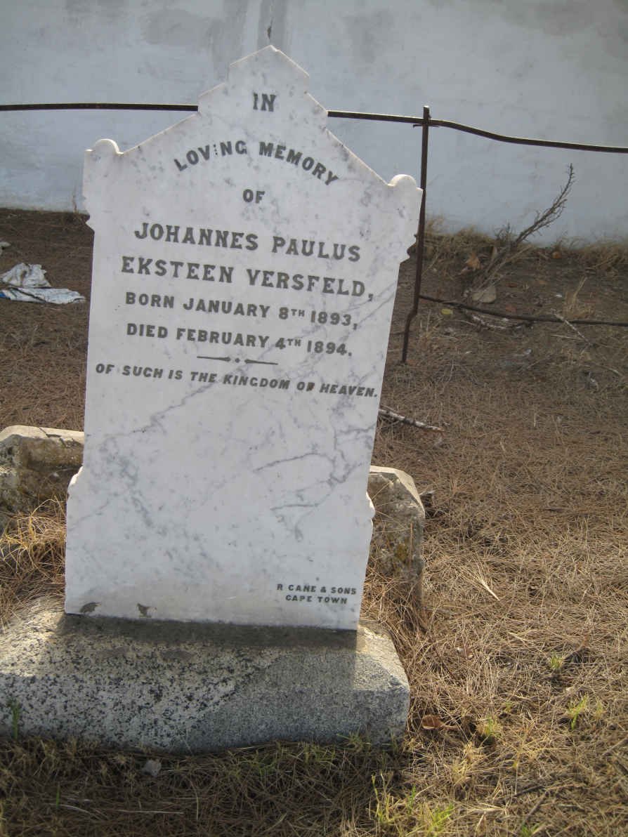 VERSFELD Johannes Paulus Eksteen 1893-1894