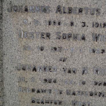 WIID Hester Sophia 1911-1929
