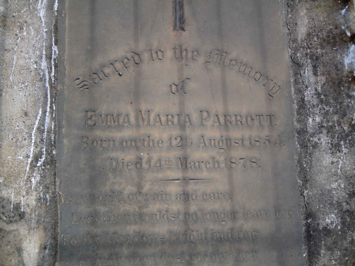 PARROTT Emma Maria 1854-1878