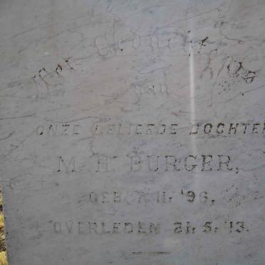 BURGER M.H. 1896-1913