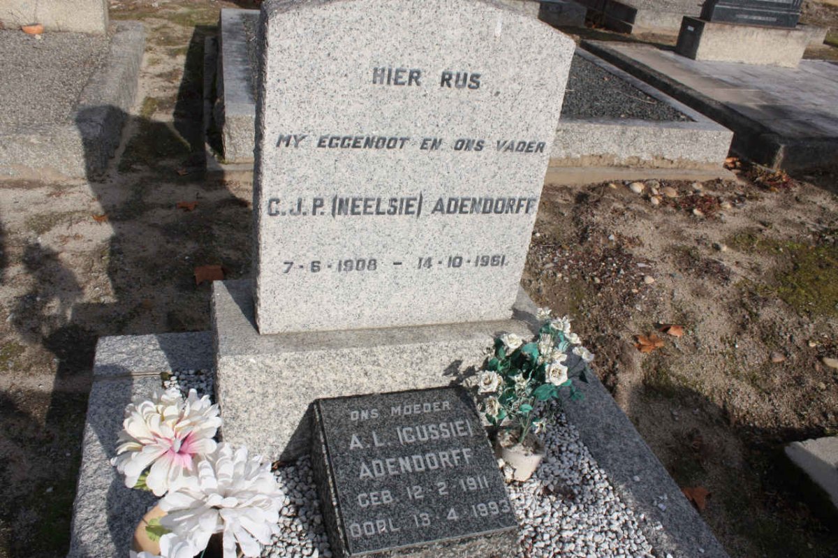 ADENDORFF C.J.P. 1908-1961 &amp; A.L. 1911-1993