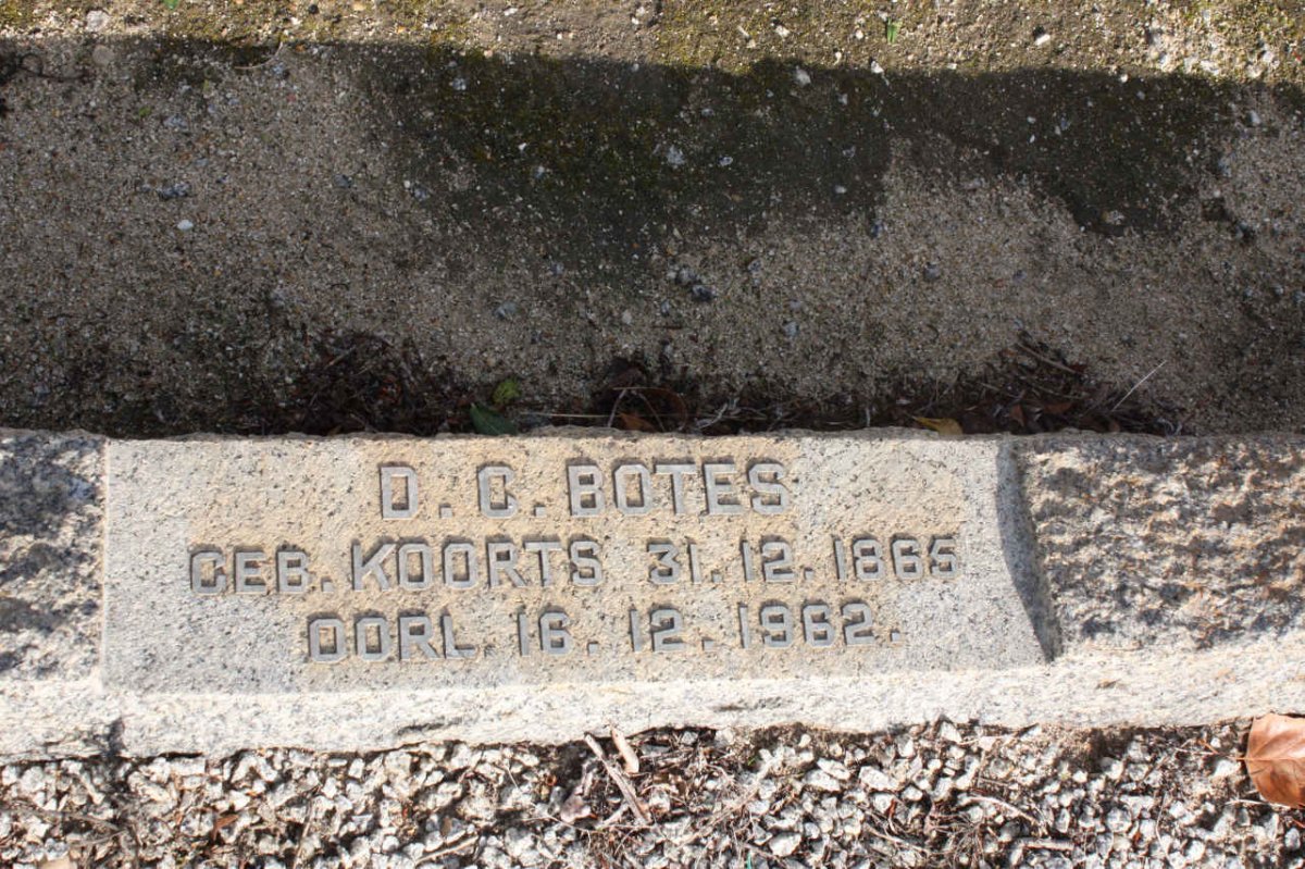 BOTES D.C. nee KOORTS 1865-1962