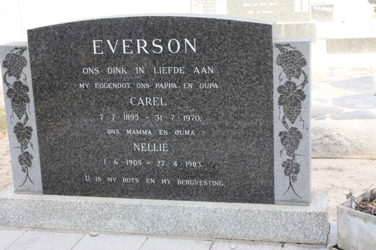 EVERSON Carel 1895-1970 &amp; Nellie 1905-1983