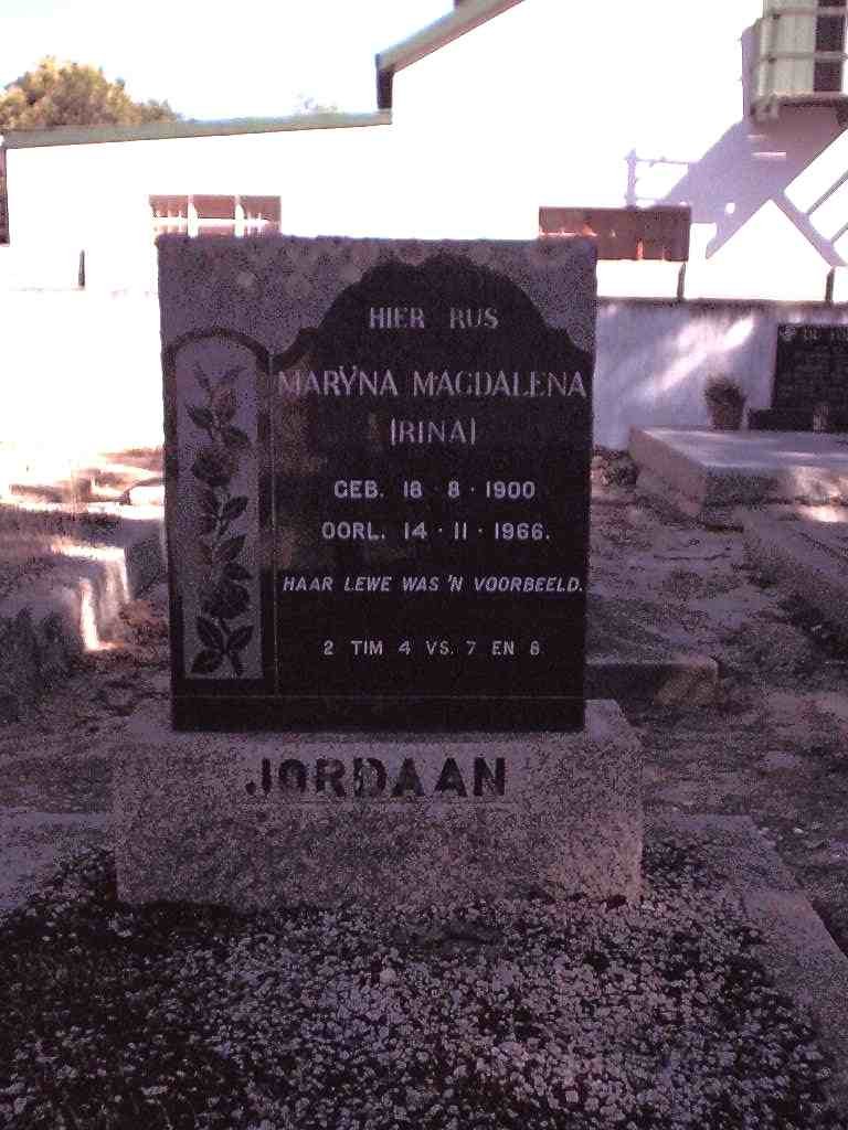 JORDAAN Marijna Magdalena 1900-1966