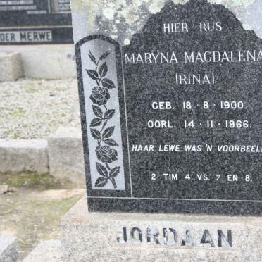 JORDAAN Maryna Magdalena 1900-1966