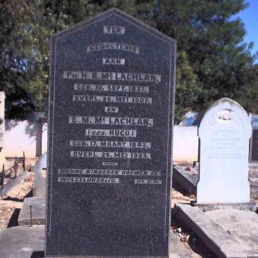 McLACHLAN H.B. 1837-1907 &amp; E.M. HUGO 1842-1925