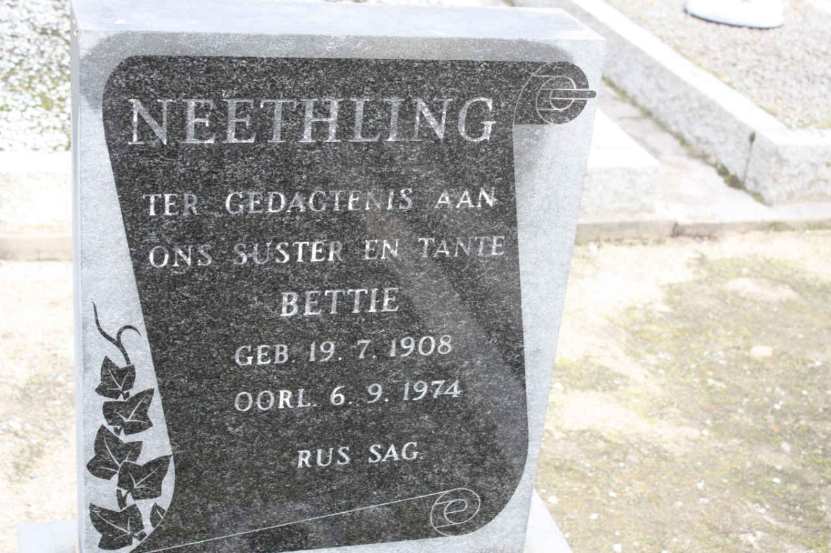 NEETHLING Bettie 1908-1974