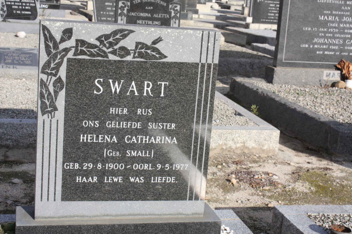 SWART Helena Catharina nee SMALL 1900-1977