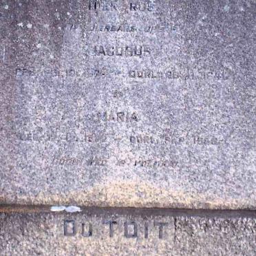 TOIT Jacobus, du 1874-1941 &amp; Maria 1872-1956