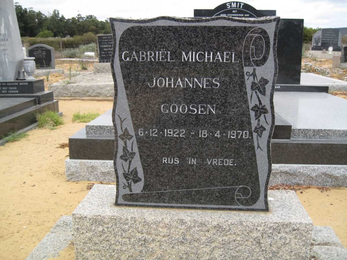 GOOSEN Gabriël Michael Johannes 1922-1970