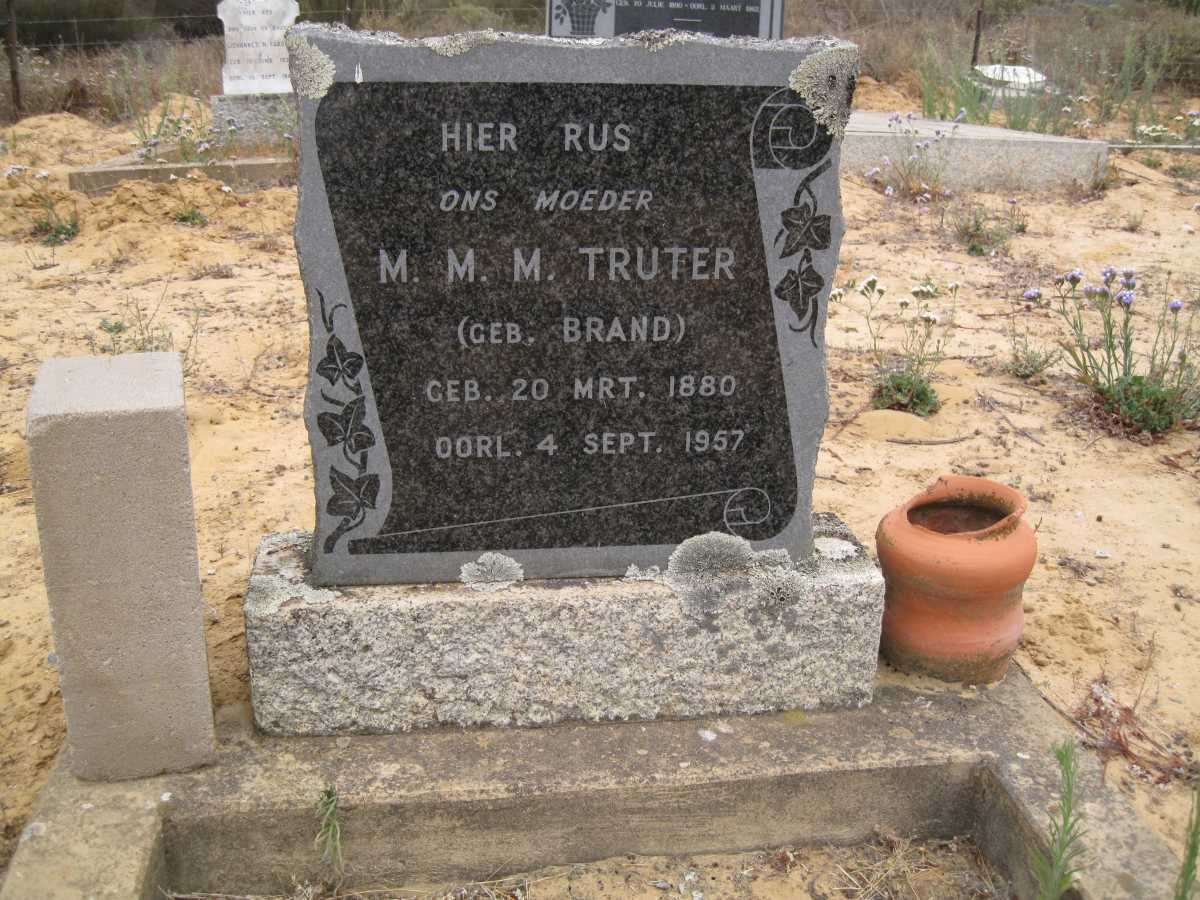 TRUTER M.M.M. nee BRAND 1880-1957