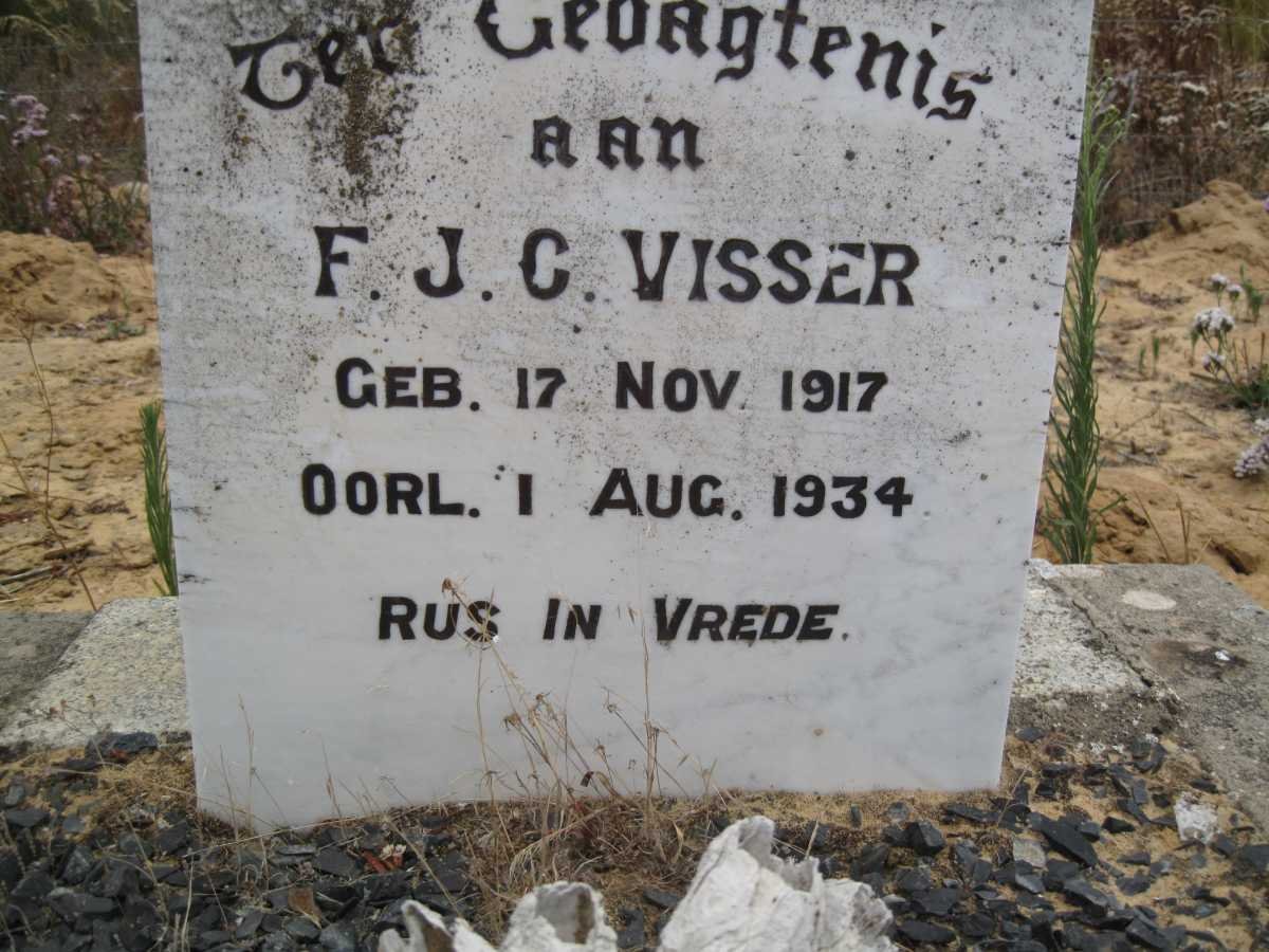 VISSER F.J.C. 1917-1934