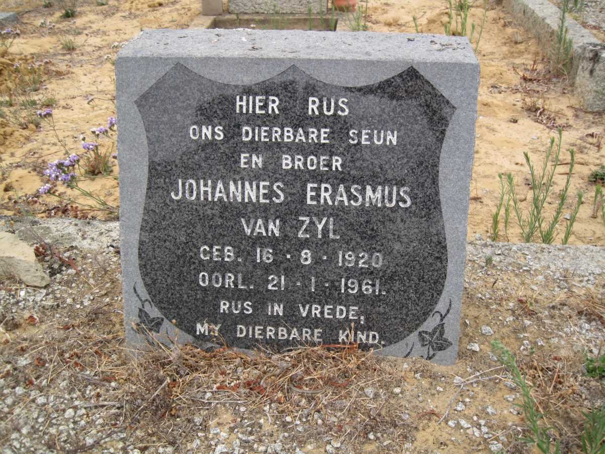 ZYL Johannes Erasmus, van 1920-1961