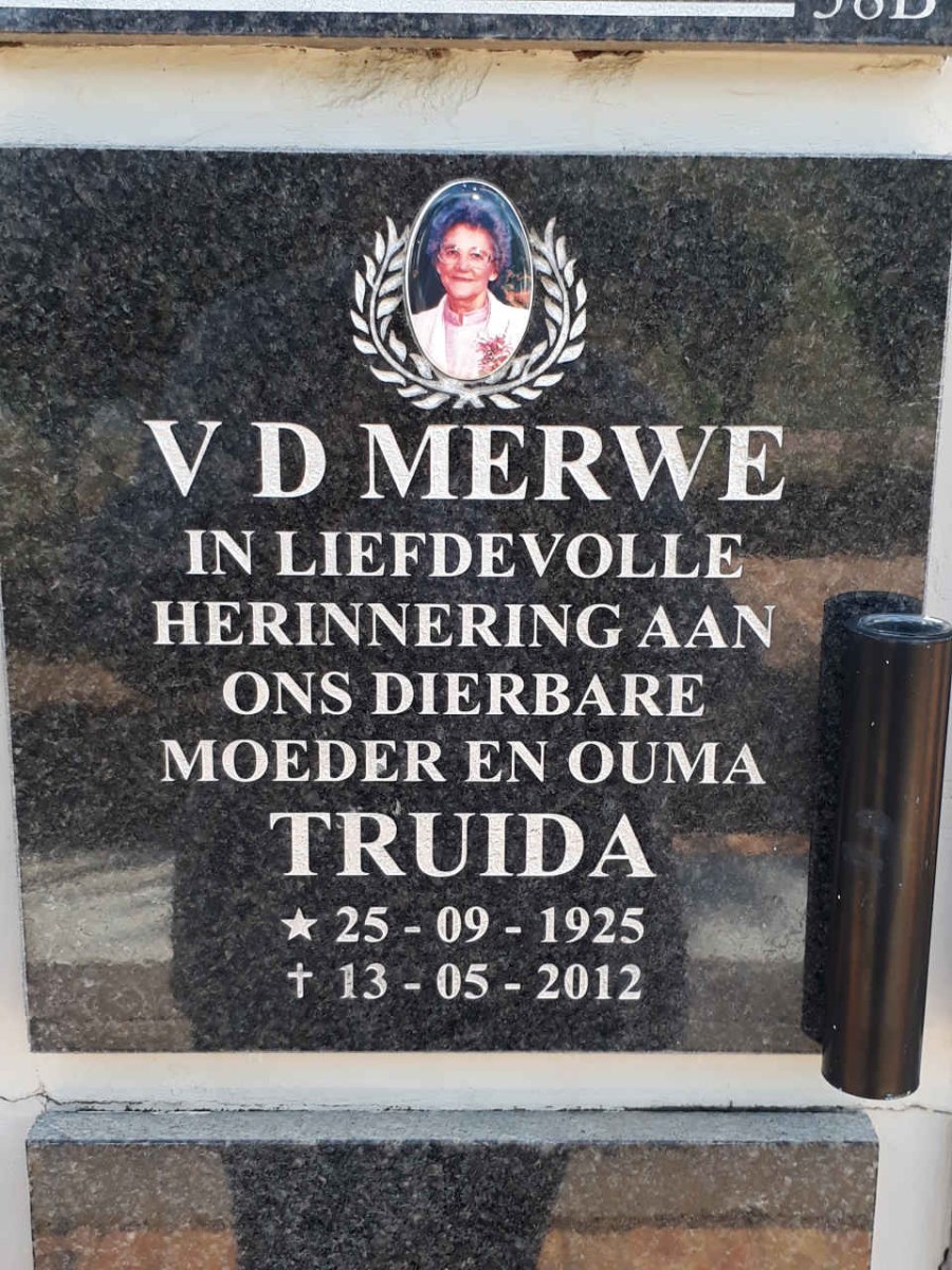 MERWE Truida, v.d. 1925-2012