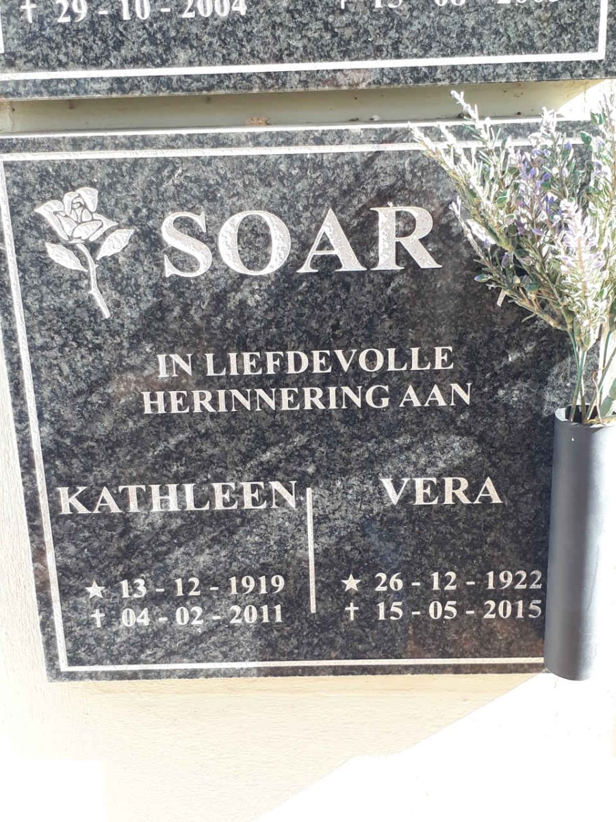 SOAR Kathleen 1919-2011 :: SOAR Vera 1922-2015