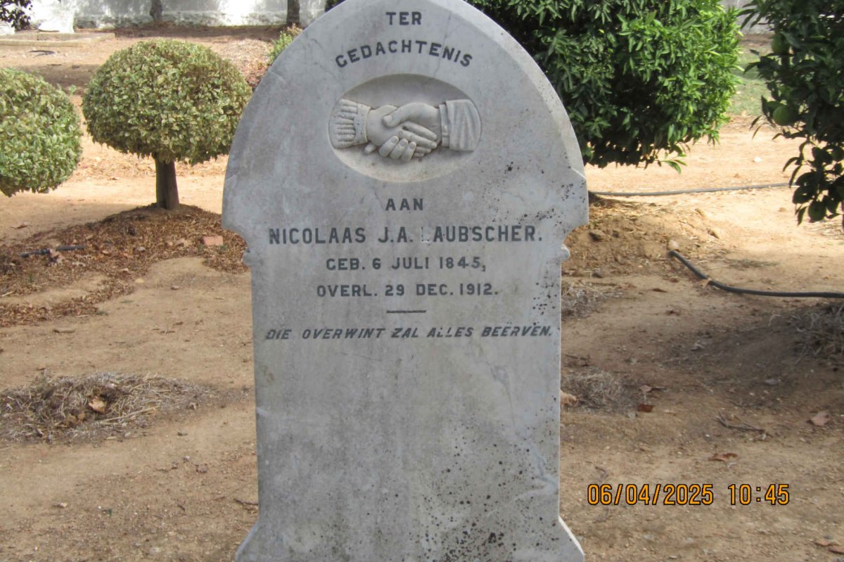 LAUBSCHER Nicolaas J.A. 1845-1912