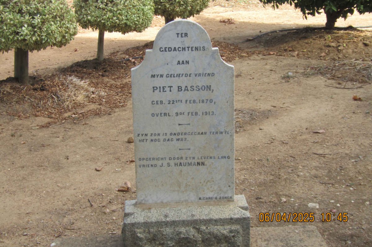BASSON Piet 1870-1913