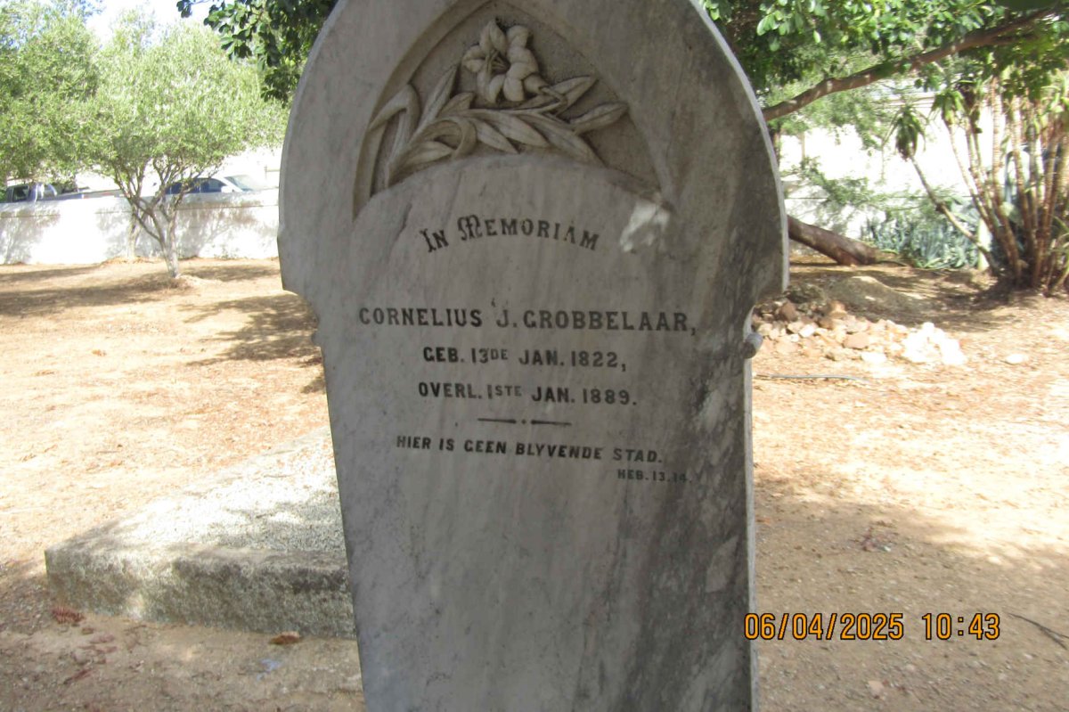 GROBBELAAR Cornelius J. 1822-1889