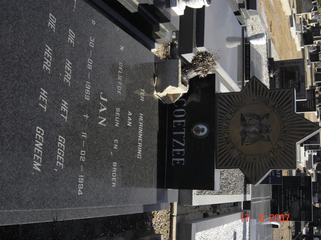 COETZEE Jan 1969-1994