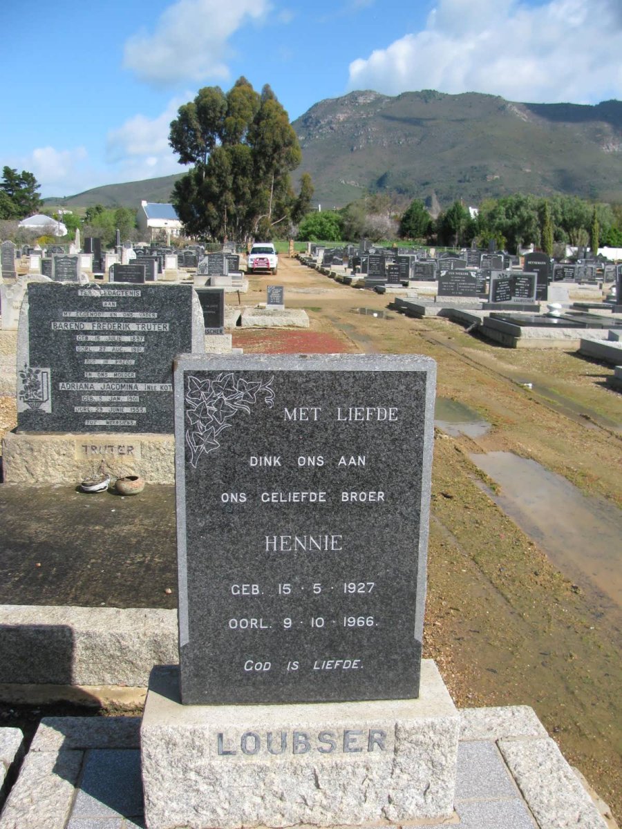 LOUBSER Hennie 1927-1966
