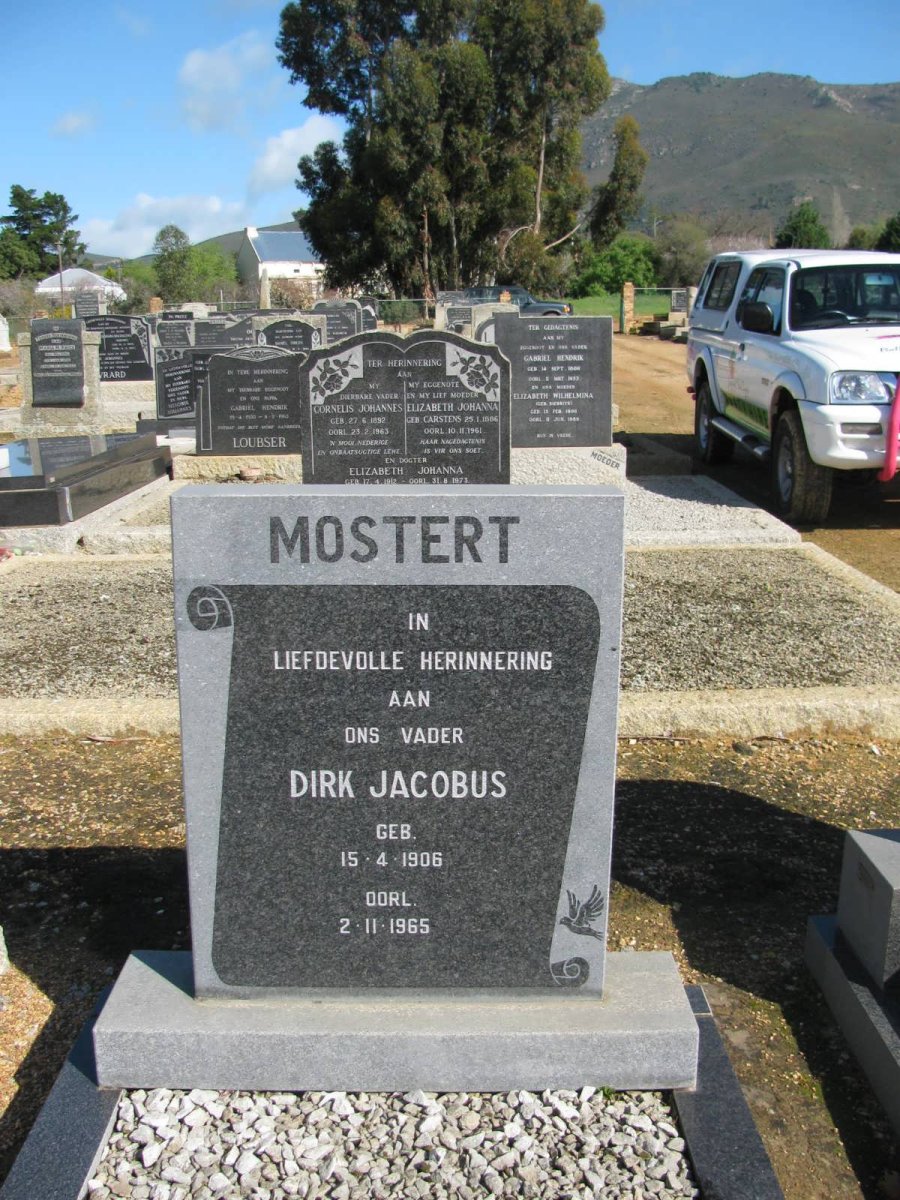 MOSTERT Dirk Jacobus 1906-1965