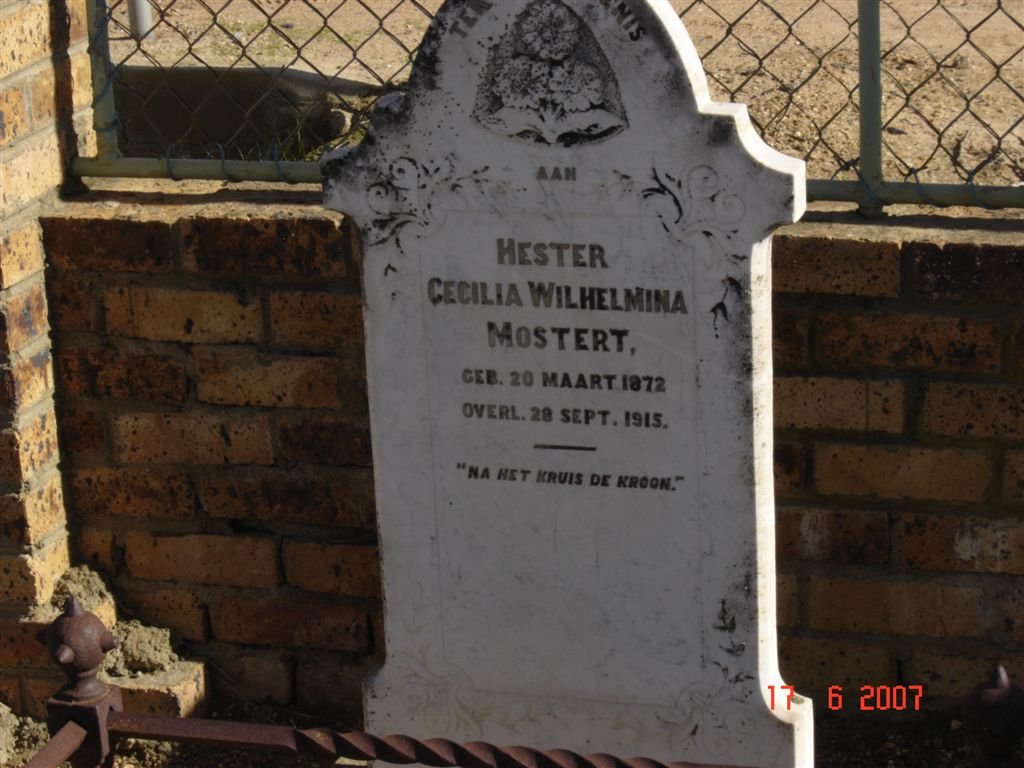 MOSTERT Hester Cecilia Wilhelmina 1872-1915
