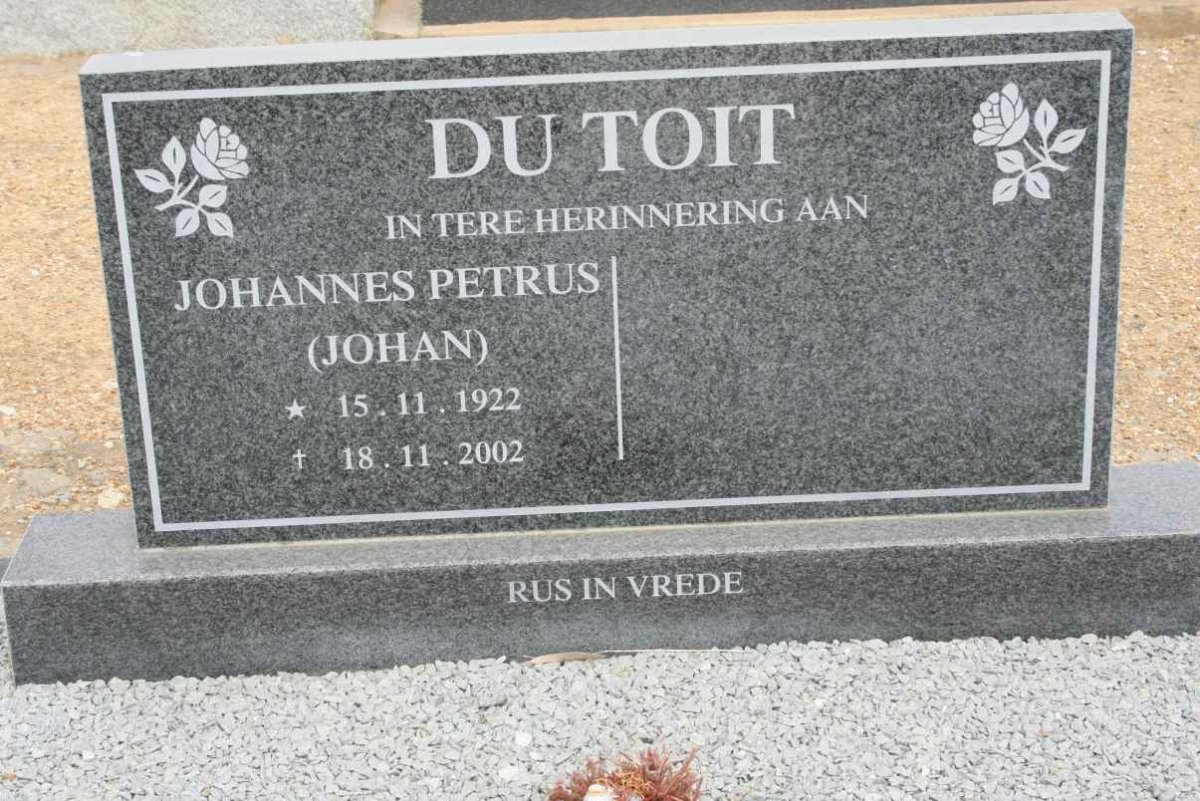 TOIT Johannes Petrus, du 1922-2002