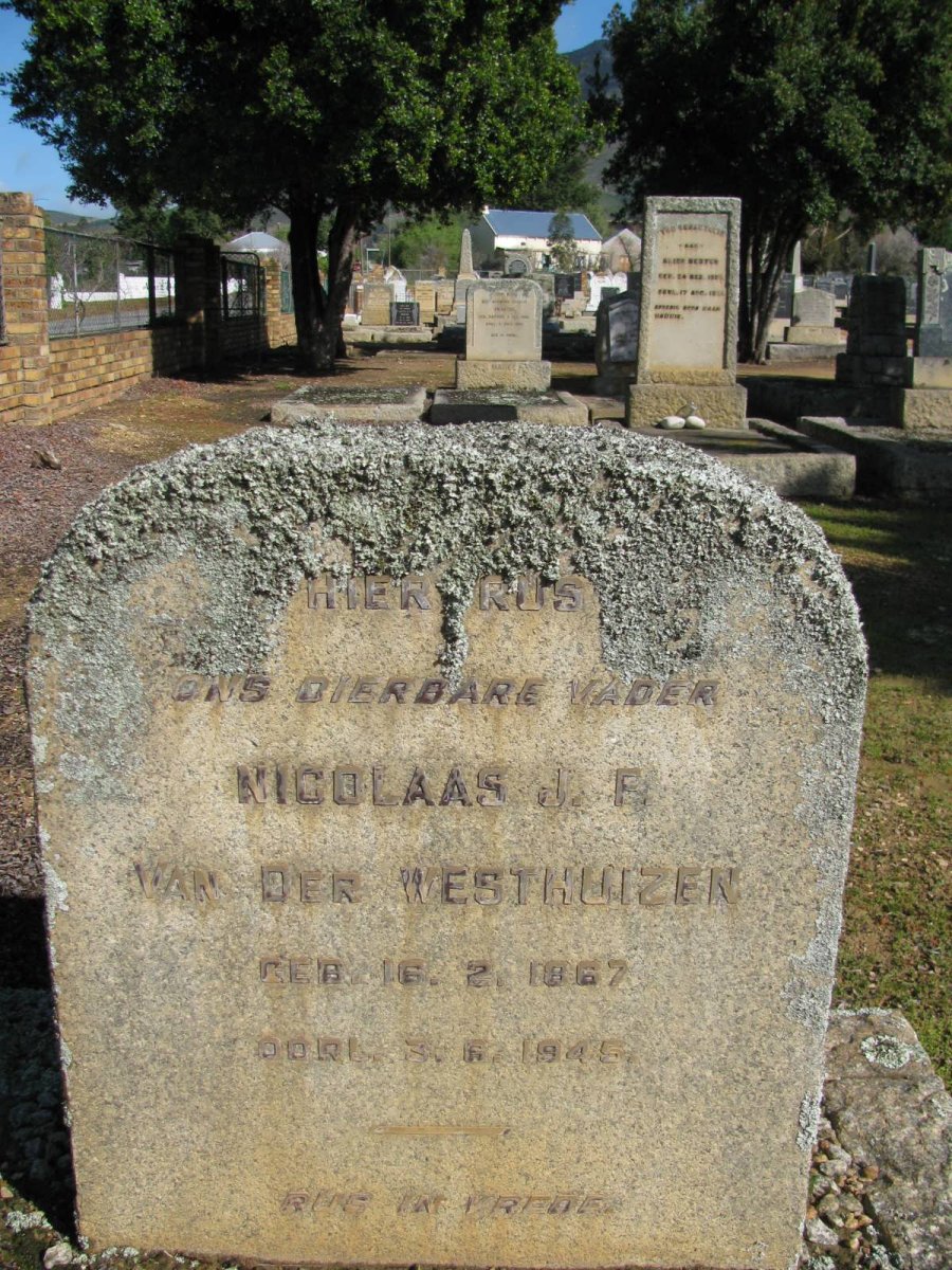 WESTHUIZEN Nicolaas J.F., van der 1867-1945
