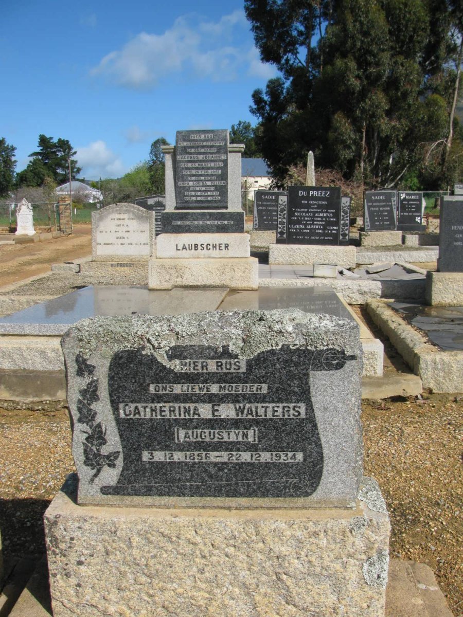 WALTERS Catherina E. nee AUGUSTYN 1856-1934