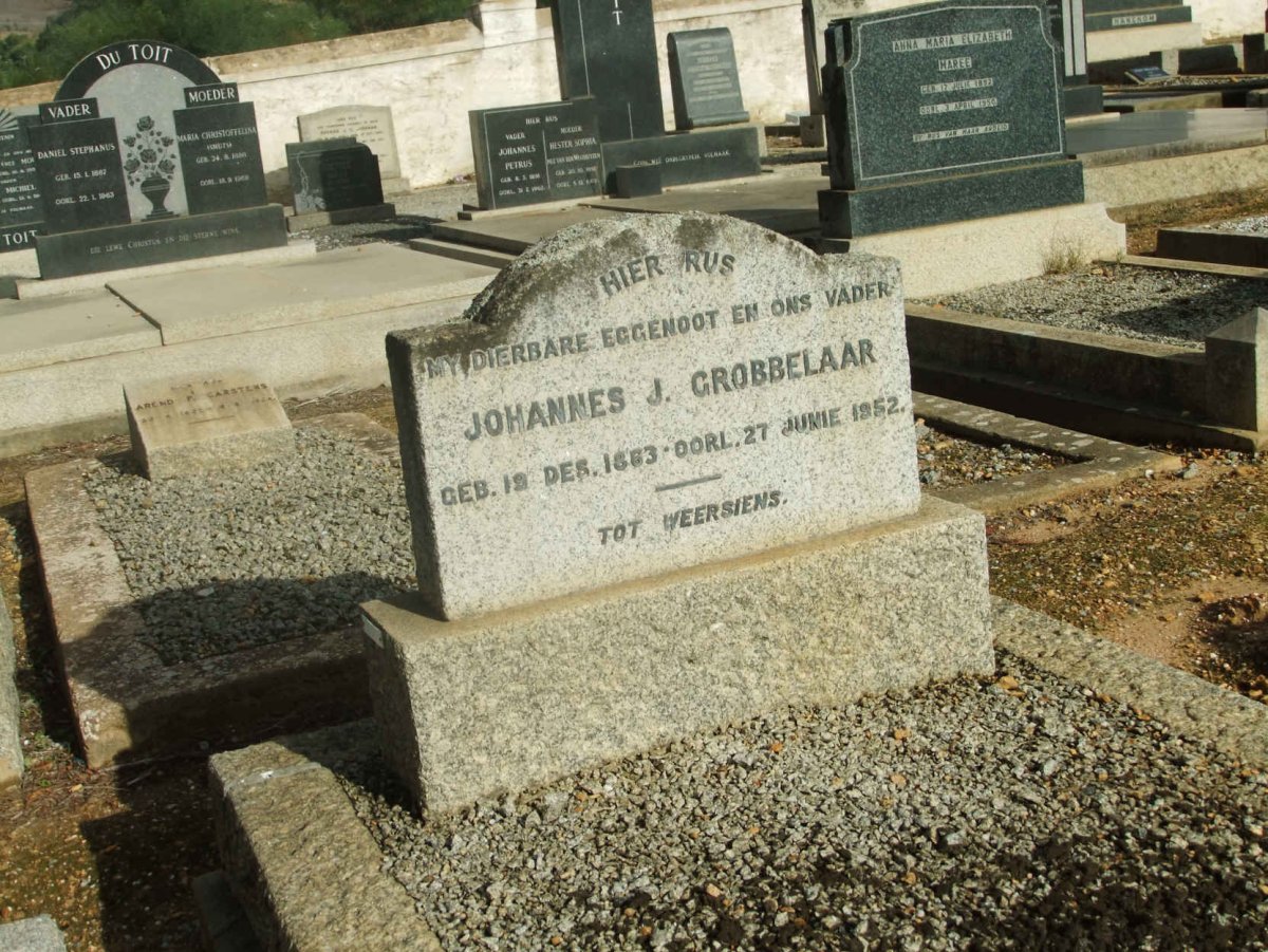 GROBBELAAR Johannes J. 1863-1952