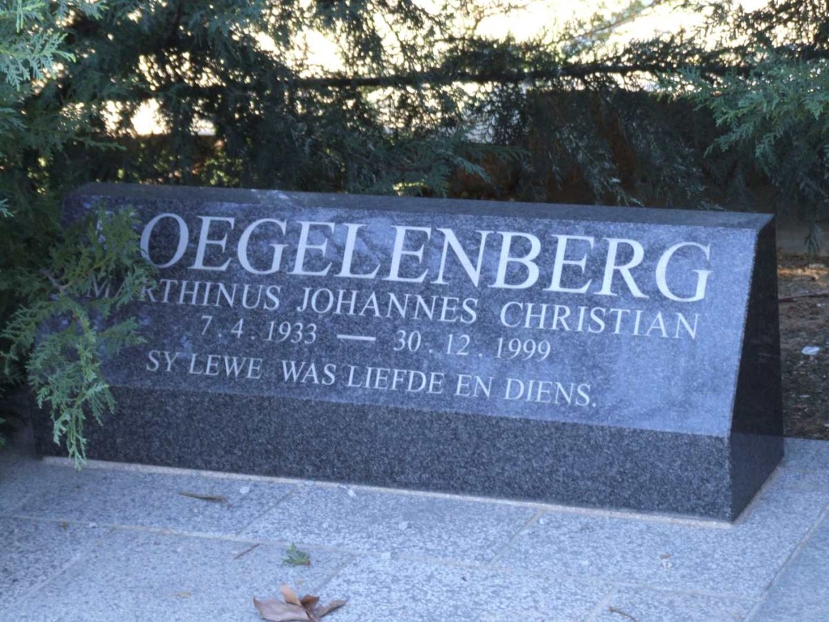KOEGELENBERG Marthinus Johannes Christian 1933-1999