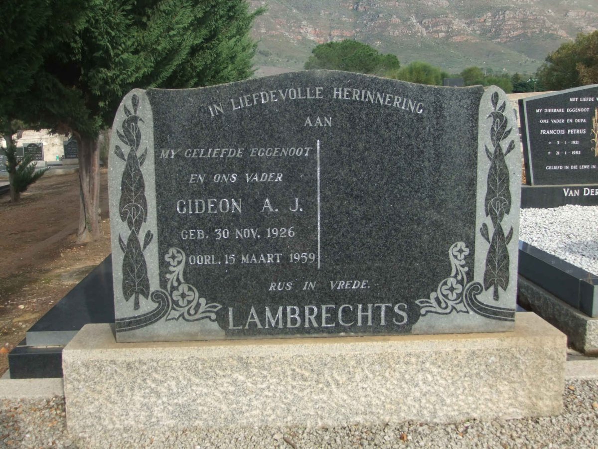 LAMBRECHTS Gideon A.J. 1926-1959