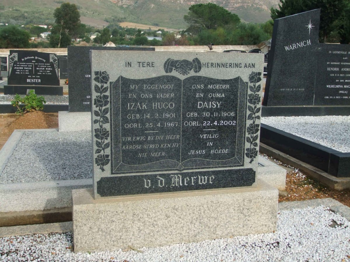 MERWE Izak Hugo, v.d. 1901-1967 &amp; Daisy 1906-2002