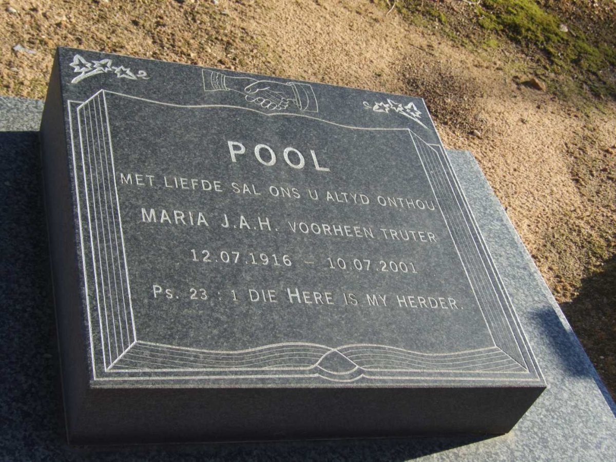 POOL Maria J.A.H. voorheen TRUTER 1916-2001