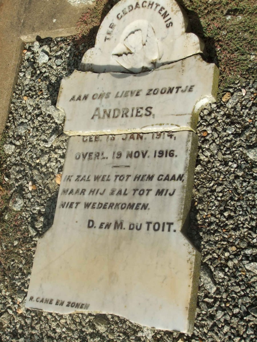 TOIT  Andries, du 1914-1916