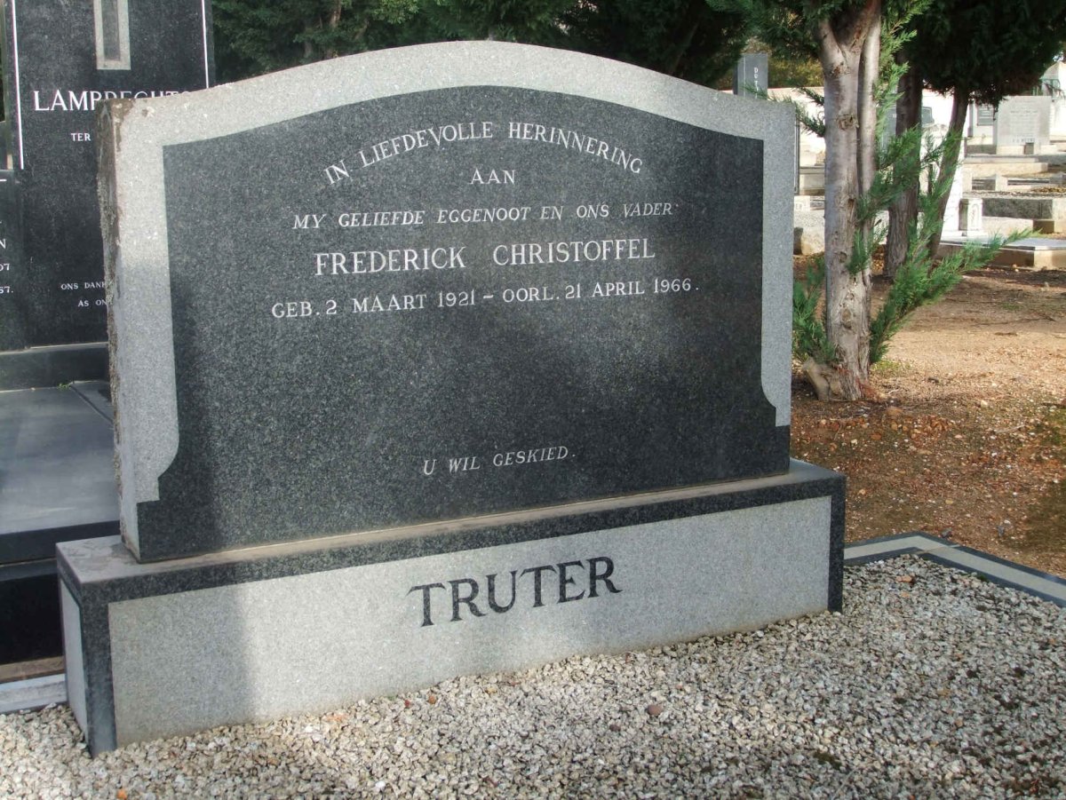 TRUTER Frederick Christoffel 1921-1966