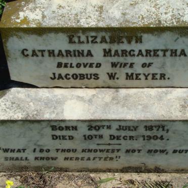 MEYER Elizabeth Catharina Margaretha 1871-1904 