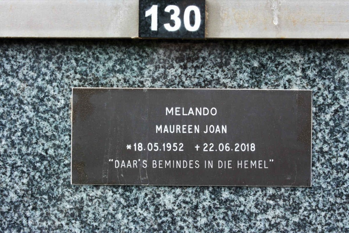 MELANDO Maureen Joan 1952-2018