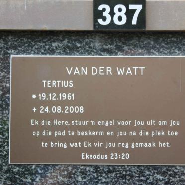 WATT Tertius, van der 1961-2008