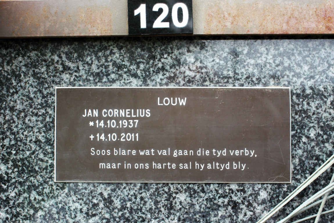 LOUW Jan Cornelius 1937-2011