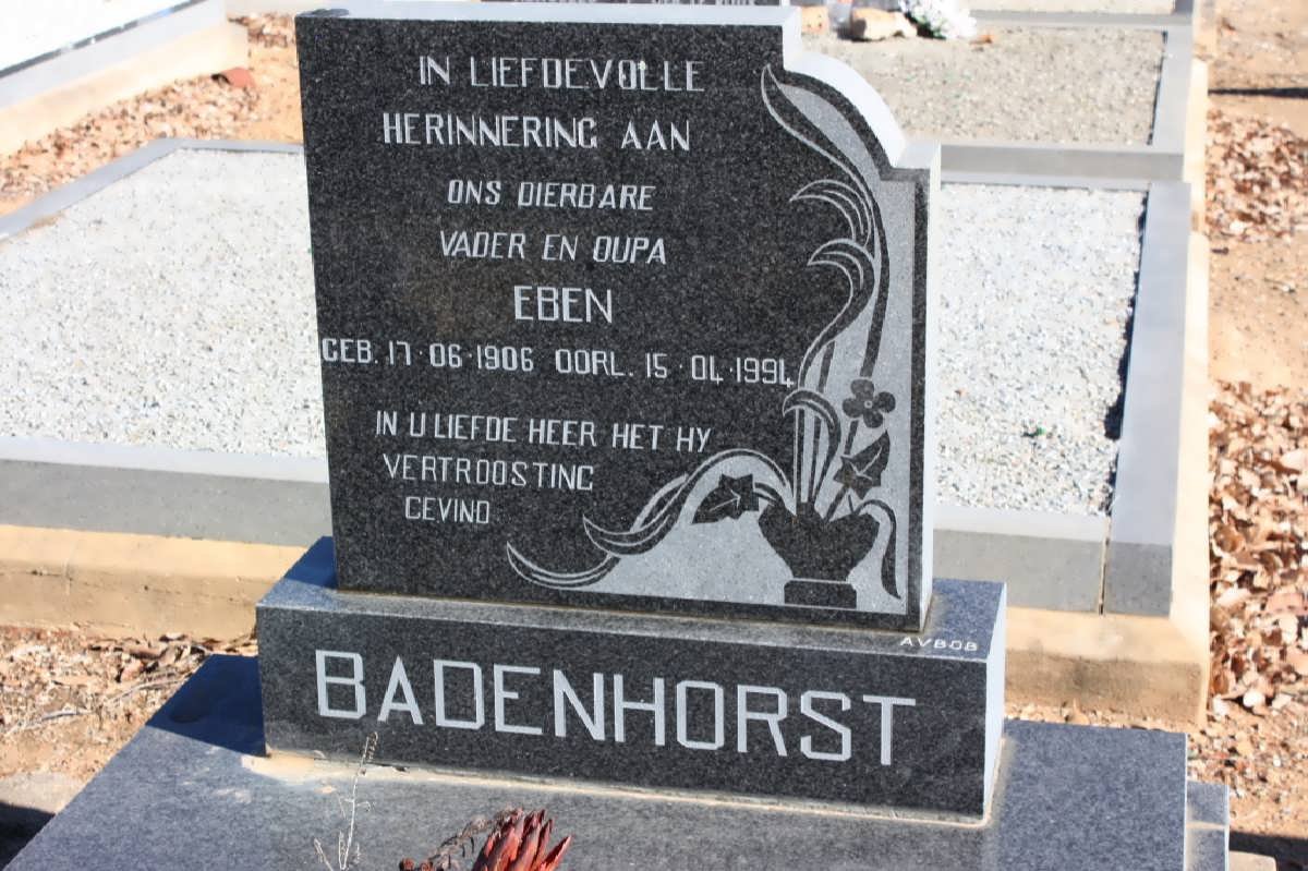 BADENHORST Eben 1906-1994